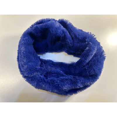 Afbeelding van Zachte, Fluffy Blauwe Pluche Fleece Colsjaal Infinity Sjaal