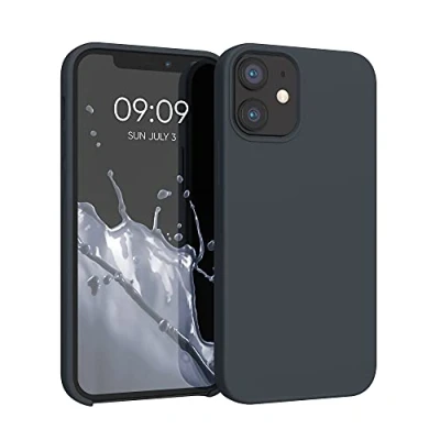 Afbeelding van kwmobile telefoonhoesje compatibel met Apple iPhone 12 mini hoesje Zachte case voor smartphone Back cover in bosbesblauw