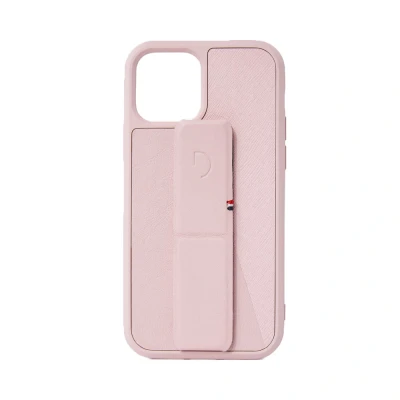 Afbeelding van Decoded split leren backcover stand hoesje iPhone 12 mini lichtroze