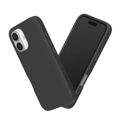 Afbeelding van RHINOSHIELD Hoesje compatibel met [iPhone 16] SolidSuit dunne hoes schokabsorberende technologie en premium matte afwerking zwart