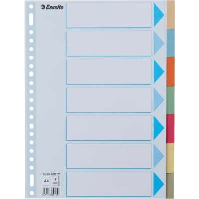 Afbeelding van Esselte Tabbladen Voor Ft A4 Karton 7 Tabs 23 Perforatiegaten