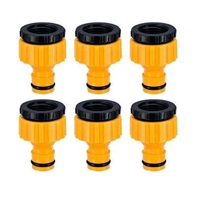 Afbeelding van Topways® 6 stuks kraanverbinders aansluiting voor kranen met schroefdraad, 1/2 inch 3/4 BSP 2 in 1 tap connector Faucet Adapter tuin kraanverbinder kraan schroefdraad