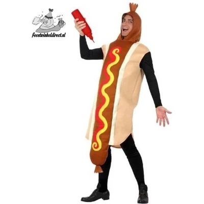 Afbeelding van &quot;Hotdog kostuum voor volwassenen Verkleedkleding One size&quot;