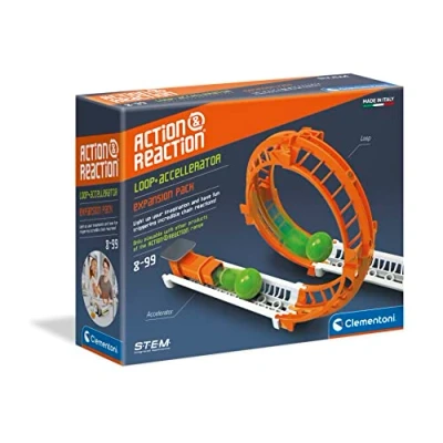 Afbeelding van Clementoni Actie &amp; Reactie Looping, uitbreidingsset constructiespeelgoed, knikkerbaan, bouwset voor kinderen