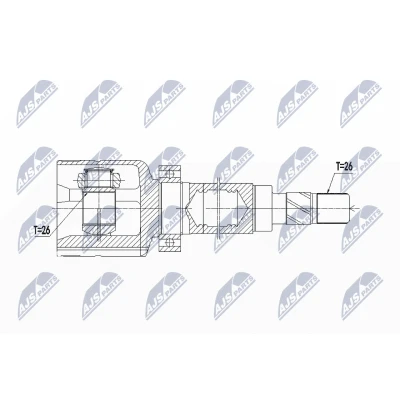 Afbeelding van Homokineet reparatie set, aandrijfas NTY NPW FR 083