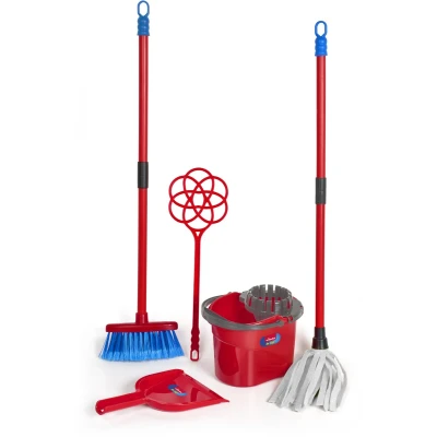 Afbeelding van Grandi Giochi Reinigingsset Vileda for Kids, de originele versie speelgoed met bezem, schep, racket, emmer en mocio, IAM01100