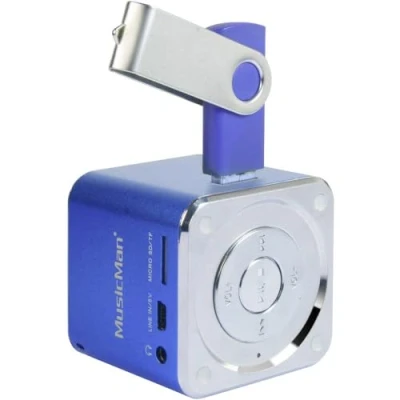 Afbeelding van Mini luidspreker Technaxx MusicMan AUX, SD, USB Blauw