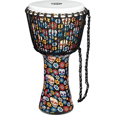 Afbeelding van Meinl PADJ7 L F Rope Tuned Travel Series Day Of The Dead 12 inch Djembe