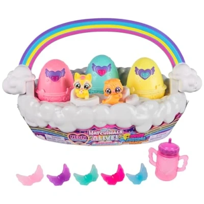 Afbeelding van Hatchimals Alive Neon Rainbow Basket