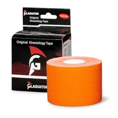 Afbeelding van Gladiator Sports Kinesiotape Kinesiologie Tape Waterbestendige &amp; Elastische Sporttape Fysiotape Medical Per Rol Oranje