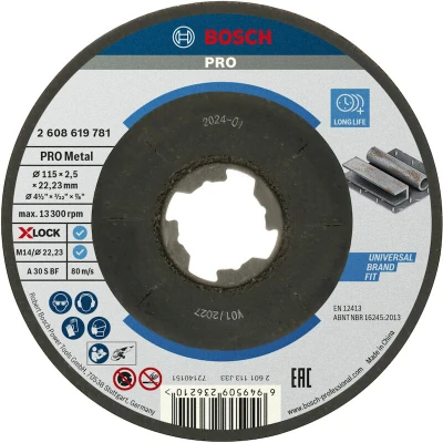 Afbeelding van Bosch Accessories Standard for Metal 2608619781 Doorslijpschijf gebogen 115 mm 1 stuk(s) Metaal