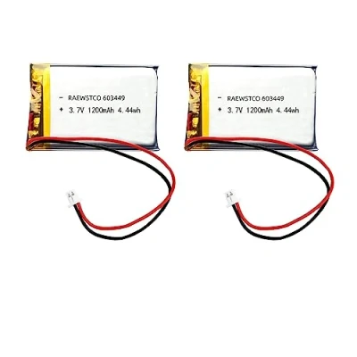 Afbeelding van RAEWSTCO 2 stuks 3,7 V 1100 mAh 603449 lithium polymeer accu met JST fai voor een veilige polariteit van het betreffende apparaat de aankoop