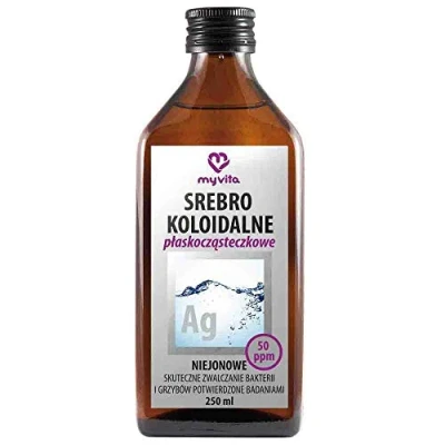 Afbeelding van Colloïdaal zilver Ag niet ionisch platmoleculair 50 ppm 250 ml MyVita