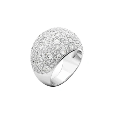 Afbeelding van Swarovski dames Luna ring met kristal 52 in de kleur Zilver, maat: Maat 16,5 mm