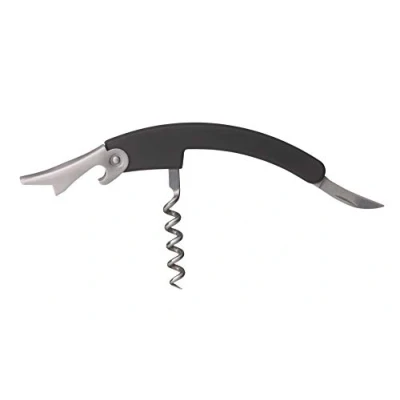 Afbeelding van BarCraft flesopener Waiter&quot;;s Friend 6 x 5 cm RVS zwart/zilver