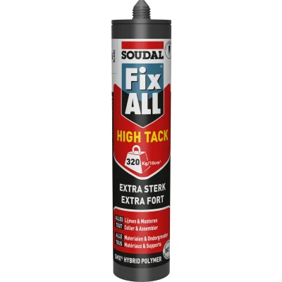 Afbeelding van Soudal Fix ALL High Tack Zwart koker 290 ml (MS Polymeer)