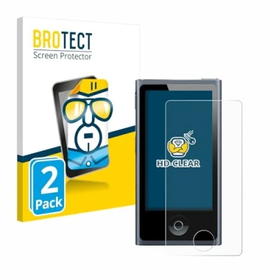 Afbeelding van BROTECT (2 Stuks) Schermbeschermer voor Apple iPod nano 2012 (7. Gen.) Screen Protector Transparant