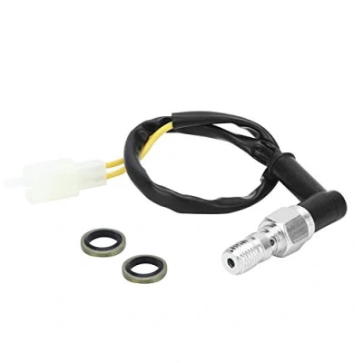 Afbeelding van hydraulische remschakelaar voor motorfietsen, motorremschakelaar, M10 x 1,25 remlichtschakelaar, universele motorolieslang, pomp, versterkte remdrukschakelaar achter (type B)