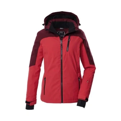 Afbeelding van killtec dames SKI jack/functioneel jack met capuchon en sneeuwvanger KSW 435 WMN JCKT, modern red, 40, 43156 000