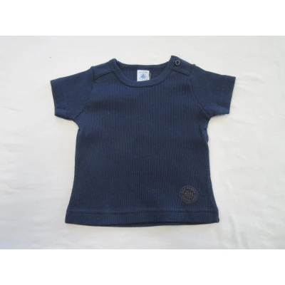 Afbeelding van petit bateau , jongens, t shirt korte mouw marine, effen classic, 12 maand 74