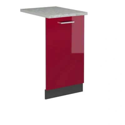 Afbeelding van Vicco R Line Vaatwasser deksel 45 cm , WB Marmer Bordeauxrode hoogglans