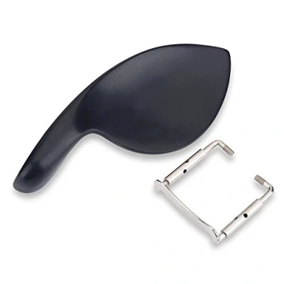 Afbeelding van Violin Chin Rest, Ebony Wood Rest Bracket with Clamp for 4/4 Music Instrument Accessory