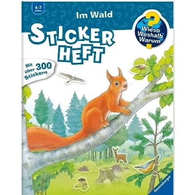 Afbeelding van Wieso? Weshalb? Warum? Stickerheft: Im Wald