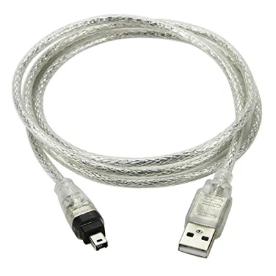 Afbeelding van CY USB Mannelijk naar Firewire IEEE 1394 4 Pin Mannelijke iLink Adapter Koordkabel voor SONY DCR TRV75E DV 100 cm