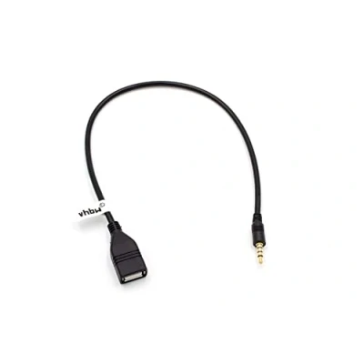 Afbeelding van vhbw Aux adapterkabel plug USB OTG voor auto radio bijv. van Isuzu, Jaguar, Kia, Lancia, Land Rover, Mazda, Mercedes, Opel, Peugeot, Pioneer