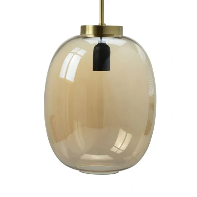 Afbeelding van DL39 hanglamp amberkleurig glas Amber
