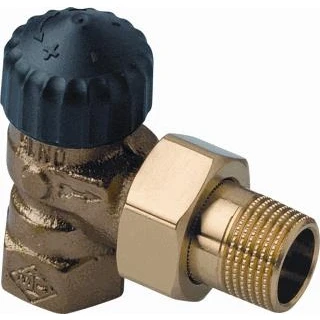 Afbeelding van Heimeier standaard thermostatische radiatorkraan met vaste kv waarde 1 haaks t b v m30 kop 2201 04 000
