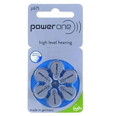 Afbeelding van 6 Stuks (1 blister met stuks) Power One Kwikvrij 675 Gehoorapparaat batterijen