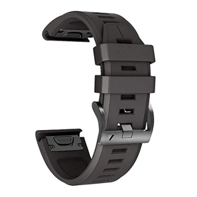 Afbeelding van NotoCity Armband voor Garmin Fenix 5/Fenix 5 Plus/Fenix 6/Fenix 6 Pro/Forerunner 935/945, 22 mm brede siliconen Quick Fit horlogebandje, meerdere kleuren (zwart)