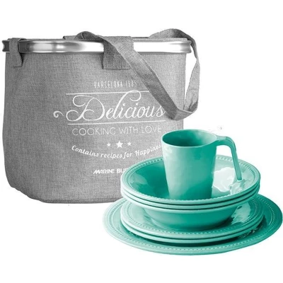 Afbeelding van Scheepsservies Harmony Aqua Set 24 Delig