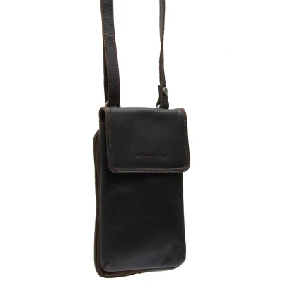 Afbeelding van The Chesterfield Brand Leren Telefoontasje Bruin Langley