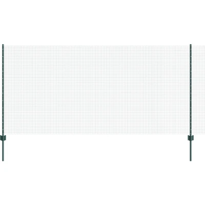 Afbeelding van vidaXL Gelast Draadhek met 11 U palen Groen 1.2x25 m Staal