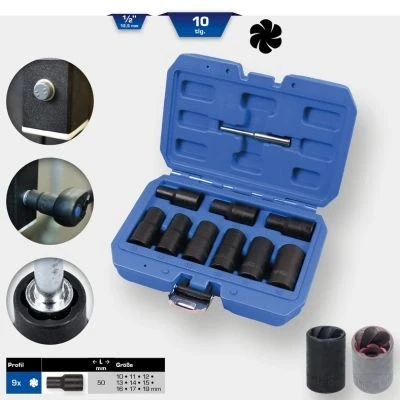 Afbeelding van Brilliant Tools, Dopsleutel + dopmoer, BT026000 (16 mm, 13 17 19 14 18 10 11 15 12 mm)
