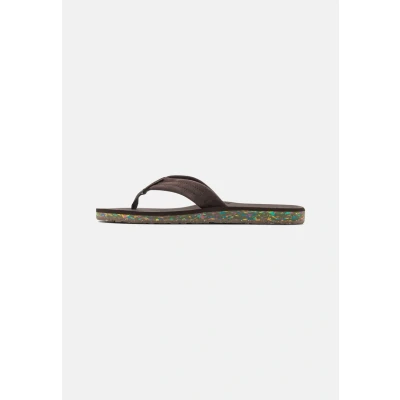 Afbeelding van Quiksilver Carver Recycled Muiltjes, Heren, Maat: 40, Brown Veloursleer