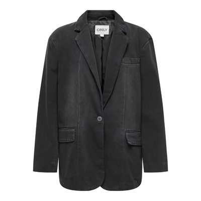Afbeelding van Only Blazer Onlcory Ls Dnm Gua 15338592 Washed Black Dames Maat XS