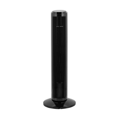 Afbeelding van Teesa Torenventilator Zwart 74 cm Compacte Kolomventilator met Oscillatie &amp; 3 Snelheden Stille Staande Ventilator voor Slaapkamer, Kantoor of Woonkamer Energiezuinig, Modern Design