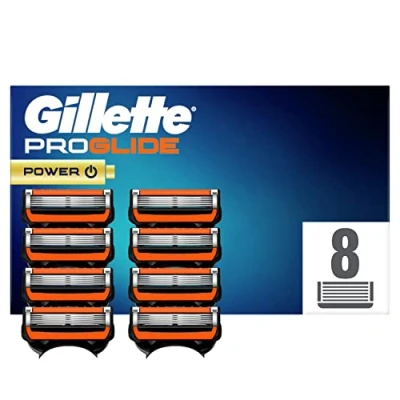 Afbeelding van Gillette ProGlide Navulmesjes (8 Stuks), Scheermesjes Voor Mannen, Met 5 Antifrictiemesjes Een Langdurig Gladde Scheerbeurt Past In Brievenbus