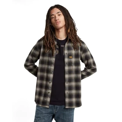 Afbeelding van G STAR Bristum Overhemd, Heren, Maat: Large, Moss arthur check
