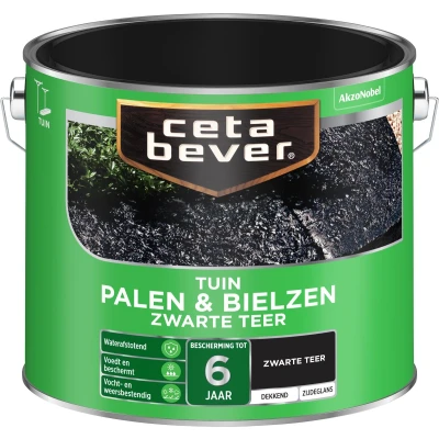 Afbeelding van Ceta Bever Palen &amp; Bielzen Zwarte Teer 2,5 liter CetaBever