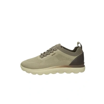 Afbeelding van Geox Spherica Sneakers laag, Heren, Maat: 44, Sand dove grey Textiel/ synthetisch