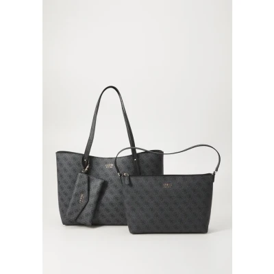 Afbeelding van GUESS Shopper Brenton Tote Coal Logo Donkergrijs
