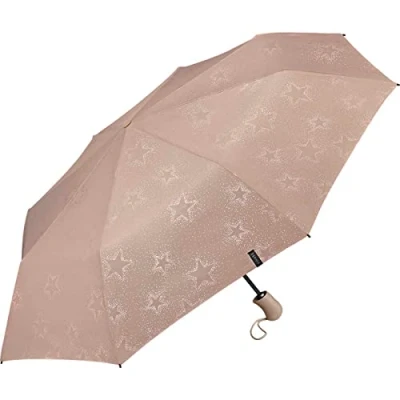 Afbeelding van ESPRIT Pocket paraplu, Starburst Taupe Grijs Metallic, 93 cm