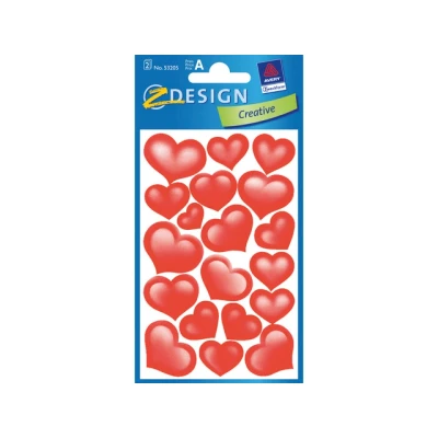 Afbeelding van papieretiket Z design Creative pakje a 2 vel hartjes