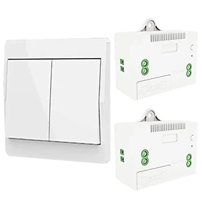 Afbeelding van DieseRC Draadloze zelfgenererende lichtschakelaar, radiofrequentie schakelaar en relais ontvanger, controller met zekering, kinetische zonder batterij