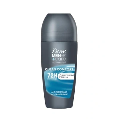 Afbeelding van Dove Men+Care advanced anti transpirant deodorant roll On Clean Comfort beschermt 72 uur tegen lichaamsgeur en zweet, 50 ml, 6 stuks