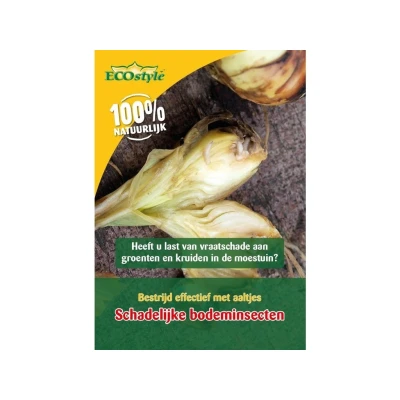 Afbeelding van ECOstyle 10 mln Aaltjes FC Tegen Aardrups Bestrijdingsmiddel Natuurlijk &amp; Biologisch Vraatschade aan Groeten en Fruit Vanaf C Bodemtemperatuur Werken 24 uur per Dag 60 m2